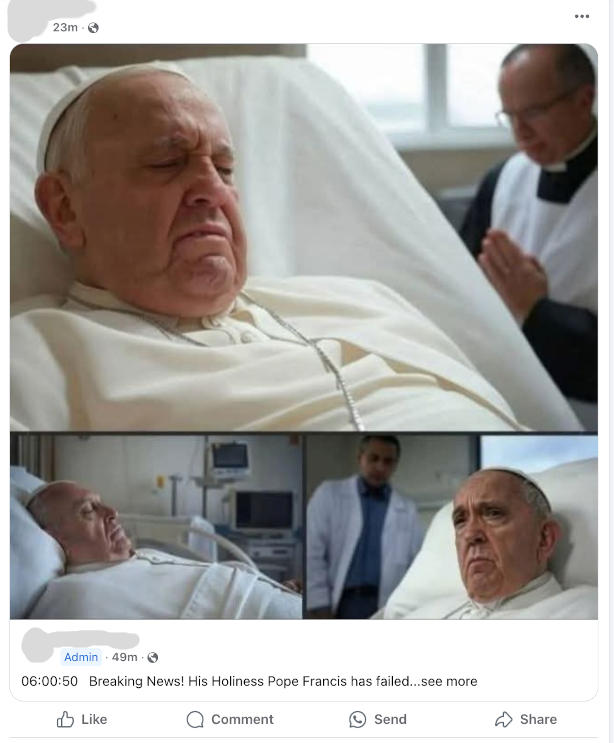 Using Pope Francis for Clickbait? The Disturbing Rise of Fake News on Social Media
