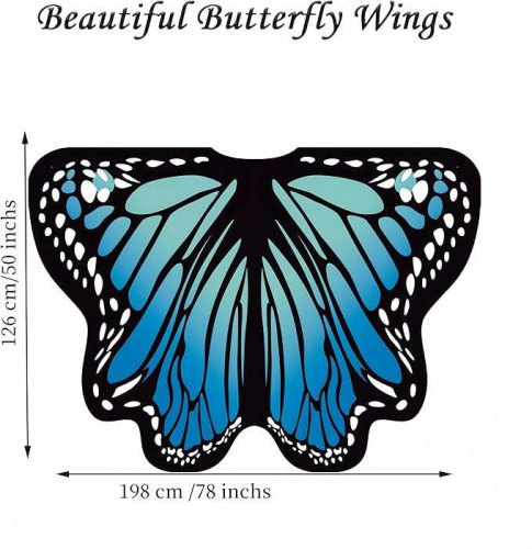Adult Butterfly Costume Women Monarch Butterfly Wings Cape Shawl