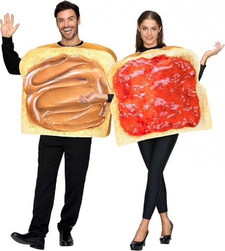 Peanut Butter and Jelly Costume, Halloween Adult Couple Costume