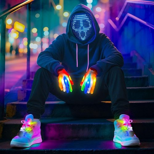 LED Mask & Glow Set with Gesture Sensing