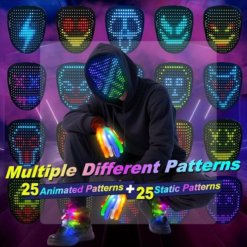 LED Mask & Glow Set with Gesture Sensing