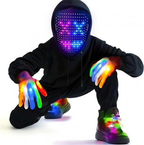 LED Mask & Glow Set with Gesture Sensing