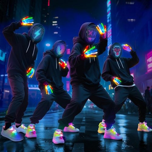 LED Mask & Glow Set with Gesture Sensing