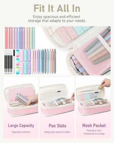 Four Candies 39 PCS School Supplies with Cute Pen Case