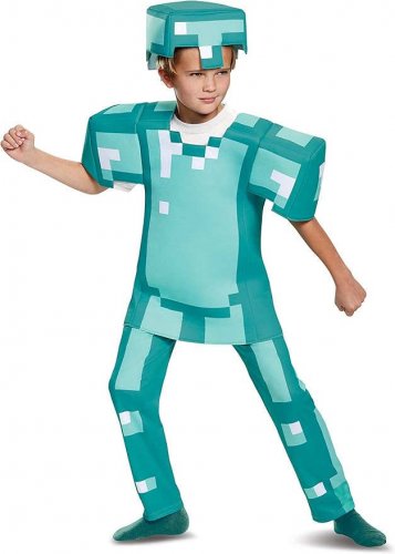 Kids Minecraft Armor Deluxe Halloween Costume