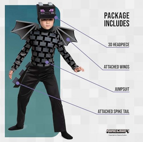 Disguise Minecraft Ender Dragon Costume for Kids