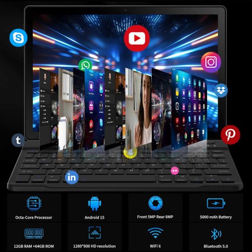 2025 Upgraded Android Tablet 10.1 Inch